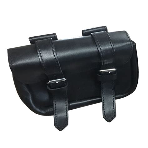 Leather Belt Pouch - Black | JustInTymeBoots.com