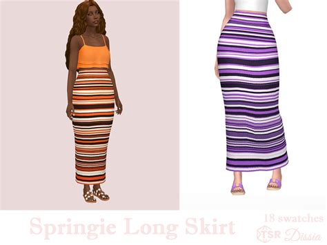 dissia springie long skirt  swatches base game