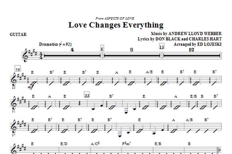 Love Changes Everything (from Aspects Of Love) (arr. Ed Lojeski ...