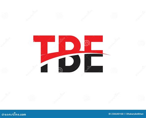 tbe letter initial logo design vector illustration stock vector
