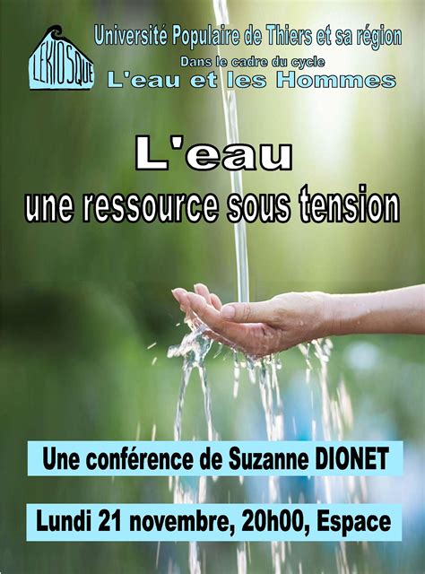 L Eau Une Ressource Sous Tension Ville De Thiers