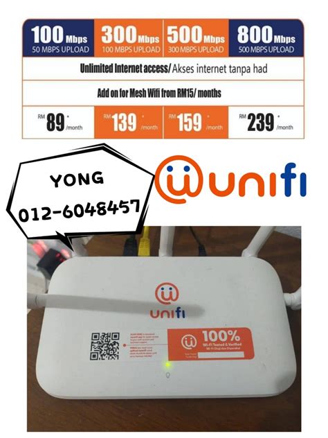 Unifi Home Fibre Unlimited Internet Computers And Tech Office