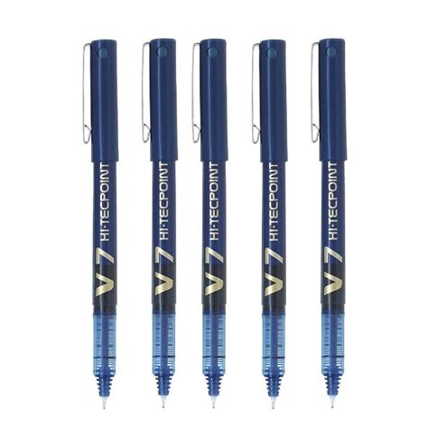 Pilot V7 Hi-Techpoint Gel Pens Pack Of 5 - SCOOBOO - Pilot