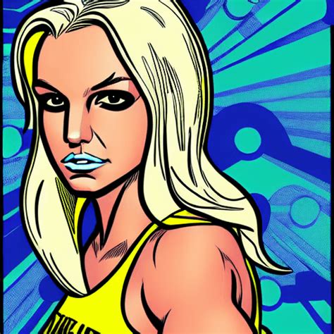 Britney Spears Comic Book Portrait · Creative Fabrica