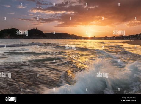 La Concha beach, San Sebastian city Stock Photo - Alamy