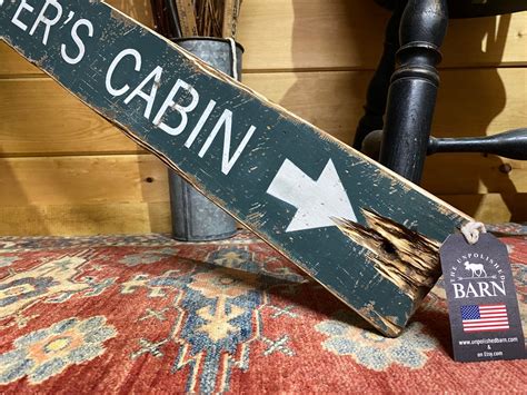 Trappers Cabin Hunting Wood Sign Rustic Log Cabin Decor Etsy