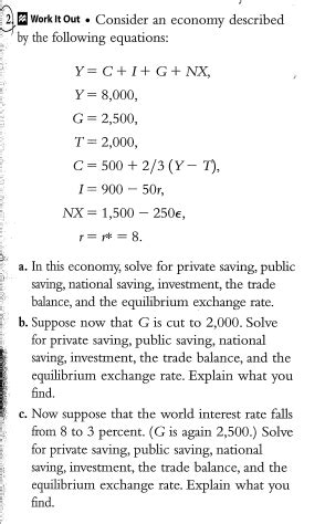 Solved Work It Out Consider An Economy Described By The Chegg