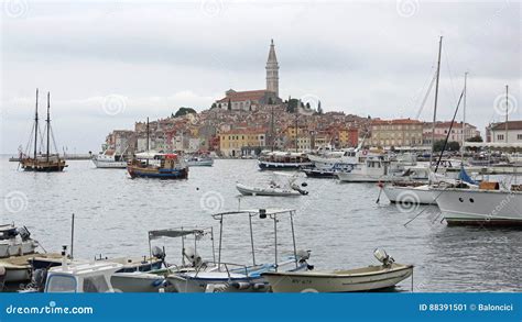 Rovinj Harbour Editorial Photo Image Of Church Port 88391501