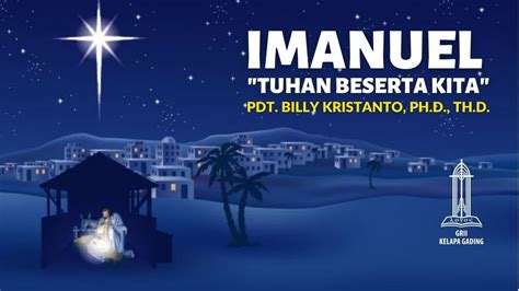 Imanuel Tuhan Beserta Kita Pdt Billy Kristanto Grii Kg Youtube