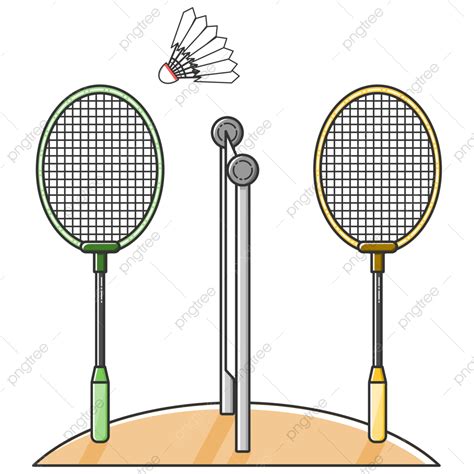 Badminton Shuttlecock Vector Design Images, Badminton Racket With ...