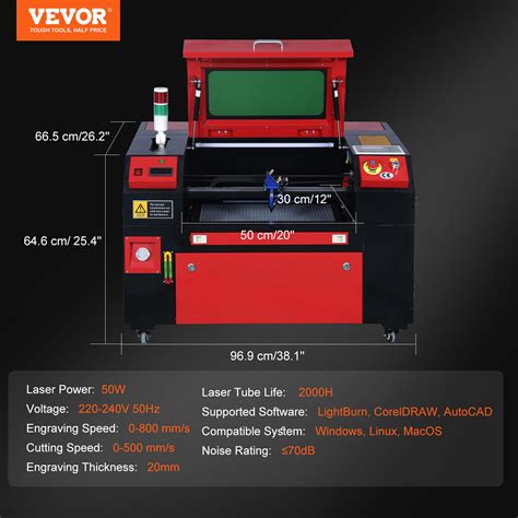 Vevor W Co Laser Graviermaschine X Mm Laserschneiden