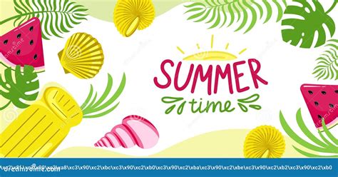 Summer Background Website Header Colorful Horizontal Postcard Banner