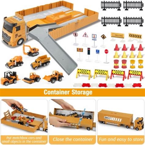 Construction Toys With Crane Construction Vehicles Playset For Kids