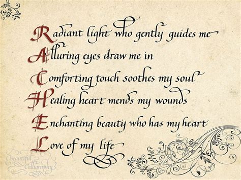 Your Name Can Be An Acrostic Poem Beautiful Calligraphy