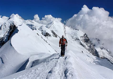 Breithorn Summit stock image. Image of pioneer, liskamm - 62120407