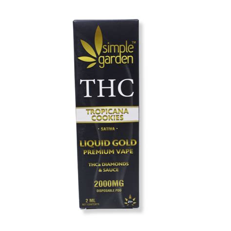 2000mg THCa Diamonds Sauce Liquid Gold Disposable Vape Tropicana