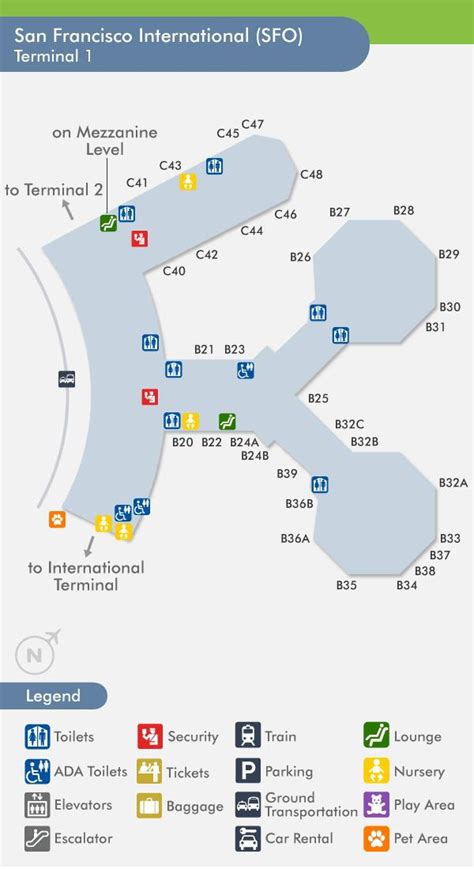 San francisco airport terminal map southwest airlines - happyvolf