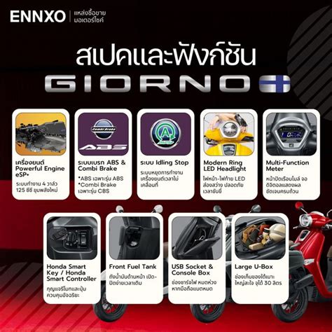 สเปครถ Honda Giorno 2024 ฮอนดา จออโนพลส ใหม และรายละเอยดตางๆ