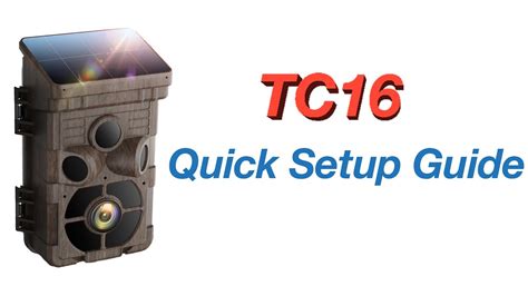 TC16 Solar Trail Camera Quick Start YouTube