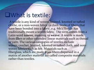 History of textile | PDF