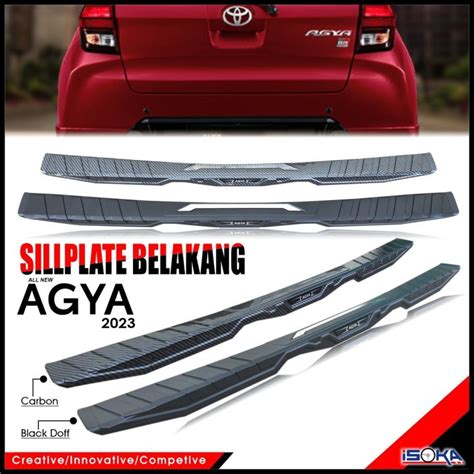 Sill Plate Belakang Mobil All New Agya 2023 Up Hitam Lazada Indonesia