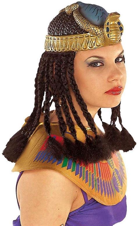 NET TOYS Cleopatra Kopfschmuck mit Haaren Ägypten Kopfbedeckung