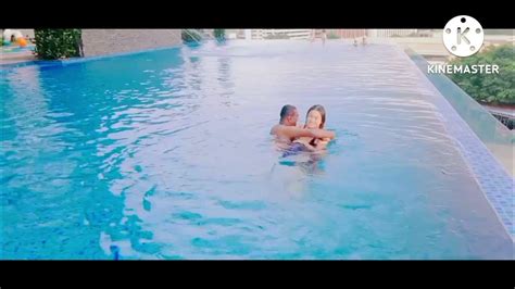 Hot Couple At Swimming Pool Bath Relaxing 🚿coldwater Swimming