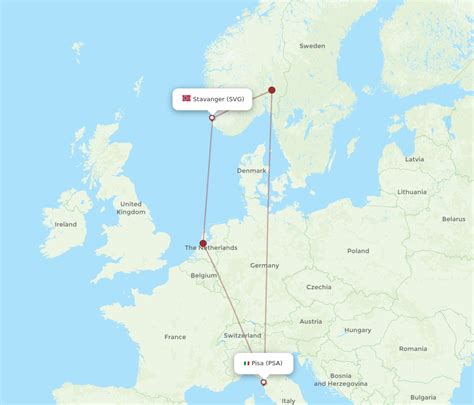 All Flight Routes From Pisa To Stavanger Psa To Svg Flight Routes