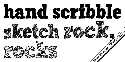 Hand Scribble Sketch Rock Font | Fontspring