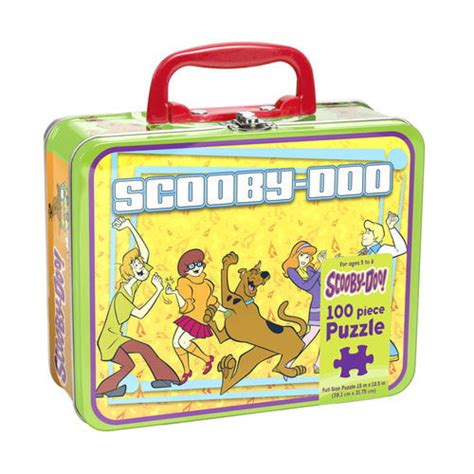 Scooby Doo Lunch Box With Puzzle Collectible Scooby Lunchbox Tin