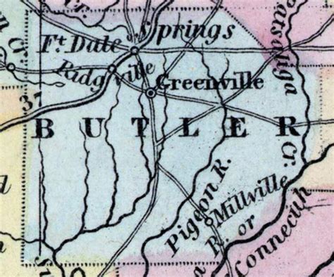 Butler County Alabama 1857 House Divided