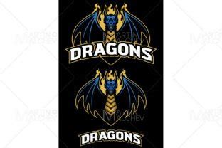 Dragons Team Mascot Graphic By M K Malchev Creative Fabrica