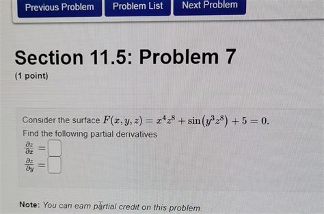 Solved Consider The Surface F X Y Z X Z Sin Y Z Chegg