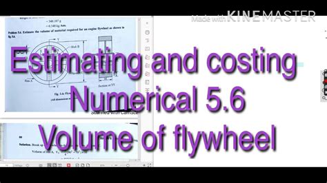 Estimating And Costing Numerical 5 6 Flywheel Weight YouTube