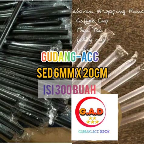 Jual Sedotan 6mm X 20cm HITAM Beningm Isi 300pcs Steril Bungkus