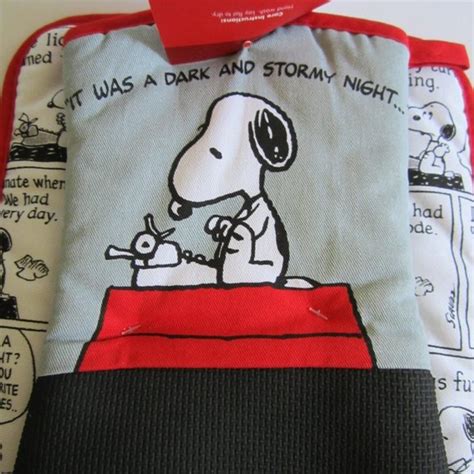 Peanuts Kitchen Snoopy Peanuts It Was A Dark And Stormy Night Oven