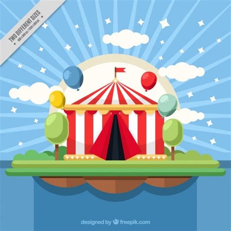 Free Vector | Circus tent background in flat design