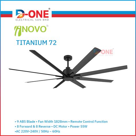 Inovo DC Motor Ceiling Fan TITANIUM 72 D ONE ELECTRICAL SDN BHD