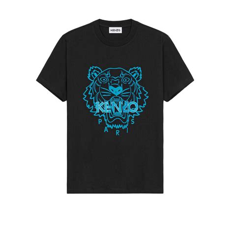 Kenzo Mens Neon Tiger T Shirt Fb65ts0204sp Black Brand New With Tag