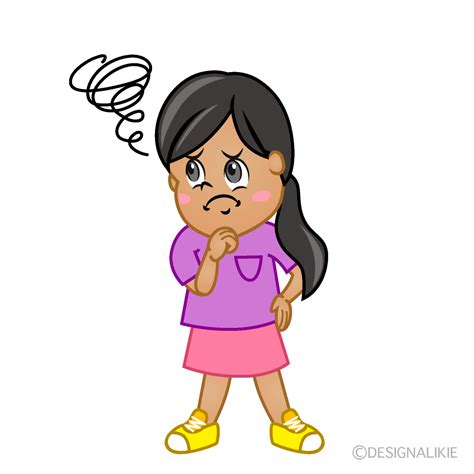 Worried Girl Cartoon