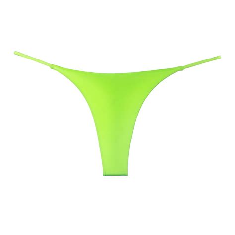 Zaroyeax Women S Sexy Thong Low Rise Double Layer Bikini Briefs