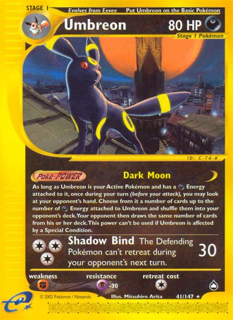 Umbreon Aquapolis H29 Pokémon Central Wiki