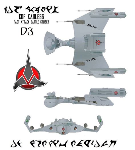 Klingon D3 fast attack battle cruiser | Star trek klingon, Star trek ...