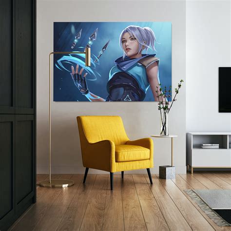 Jett Valorant Wall Art Valorant Art Valorant Gaming Room Decor Video