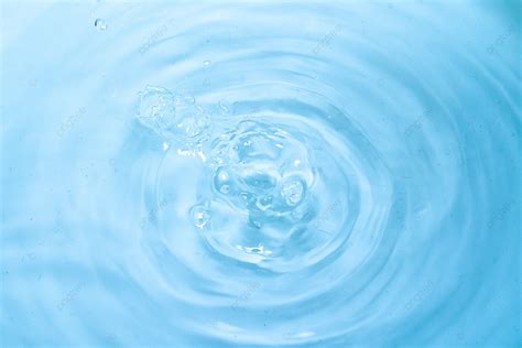 Blue Pure Water Drop Rain Ripple Background Rainwater Blue