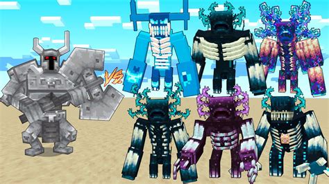 Ferrous Wroughtnaut Vs All Warden Evolution Minecraft Mob Battle