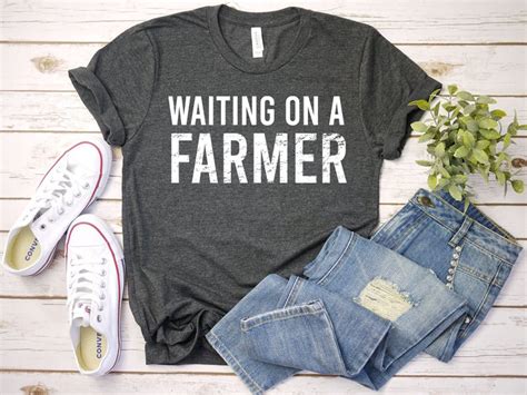 Waiting On A Farmer Love Farmers Shirt Farming Shirt Farm Etsy