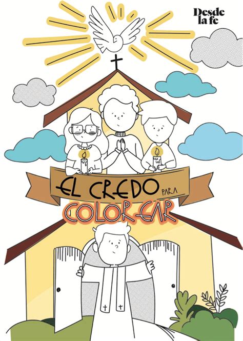 Oración de El Credo para colorear (Descárgala en PDF) | Desde la Fe