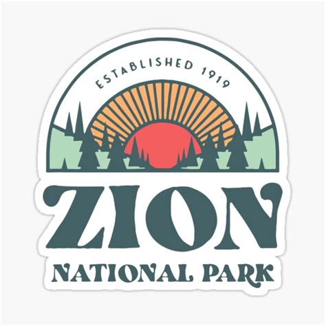 Zion National Park Sticker By Yuyusnya Redbubble