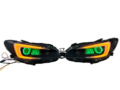 Subaru Wrx Limited Led Halo Black Retrofit Headlights